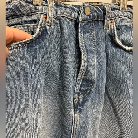 Reformation Pleated Reworked High Rise Wide Leg Jeans -27 - Picture 5 of 13